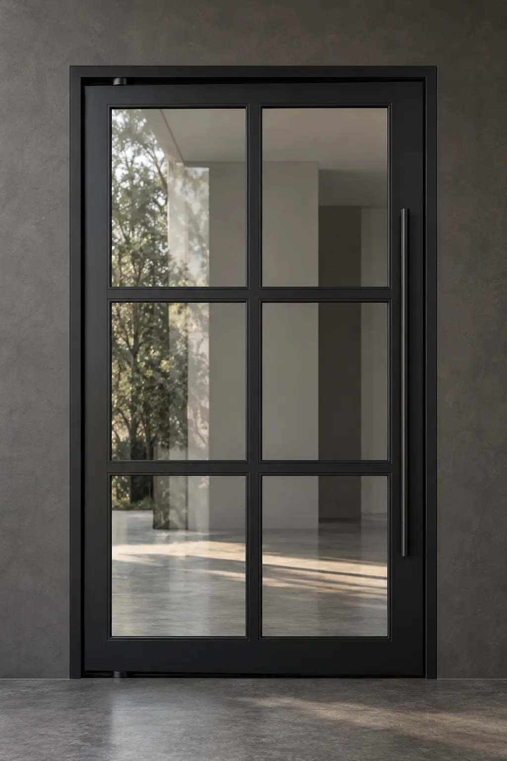 M07 six-lite steel pivot door